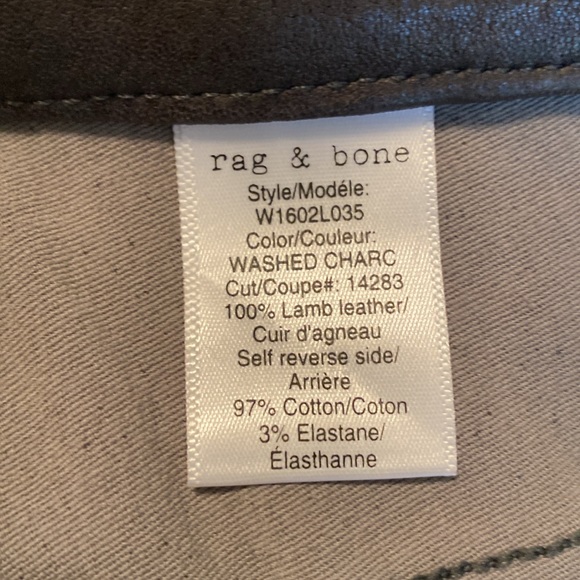 Rag and Bone Leather Pants EUC! Size 26 - Picture 5 of 5